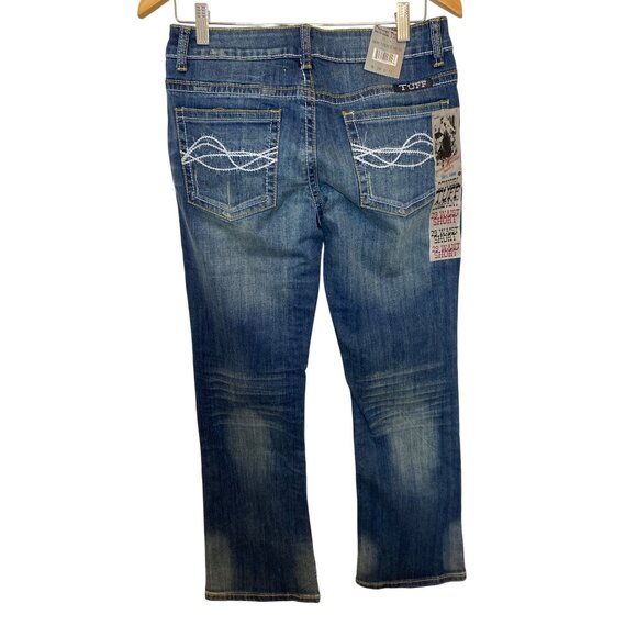 Cowgirl Tuff Co Women's Bootcut Distressed Blue Jeans , W:29 Cotton Blend, NWT - Picture 3 of 12